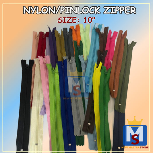 10" Nylon Zipper/Pinlock Zipper/Jacket Zipper - Sold Per PC